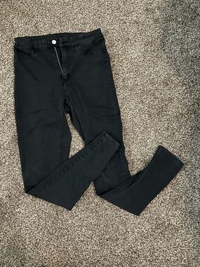 H&M super skinny faded black jeggings